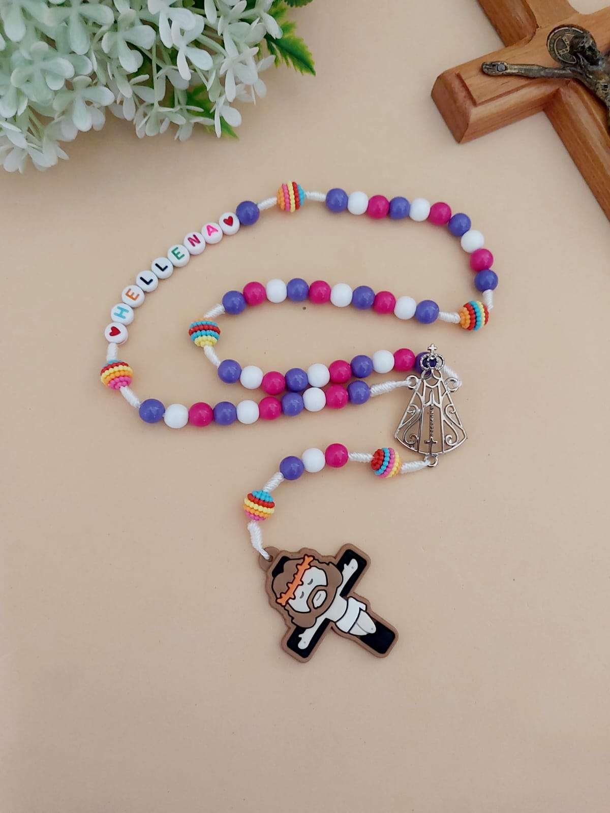 TERÇO PERSONALIZADO CORDÃO INFANTIL